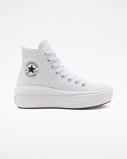 Women's Converse Chuck Taylor All Star Move High Top Platform Shoes White / Beige White / Black | AU 60C3EY